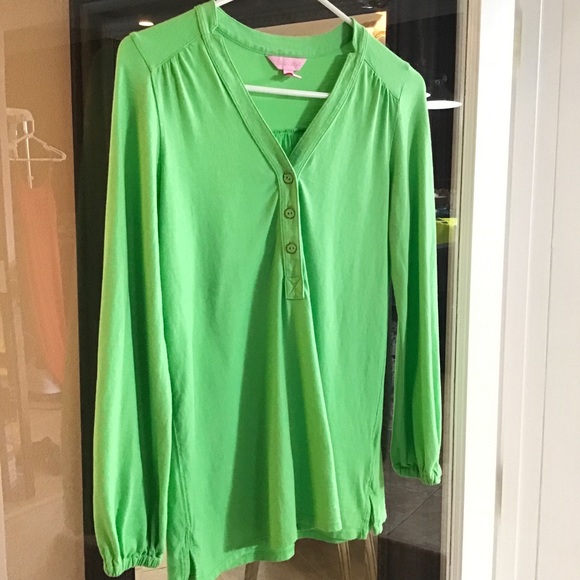 ❌❌SOLD❌❌Lilly Pulitzer Green Casual Top, Sz Xs-S - Picture 4 of 8
